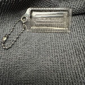 Coach Transparent Tag with Silver Chain